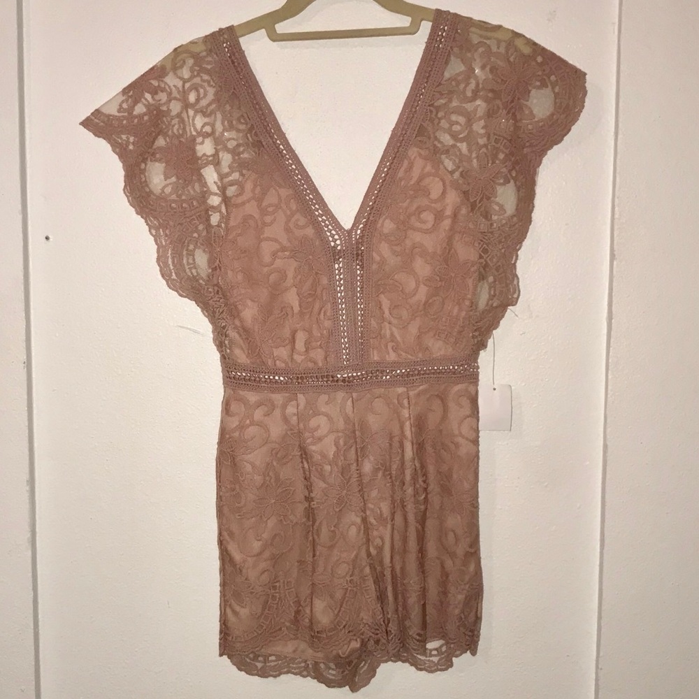 Blush Lace Romper
